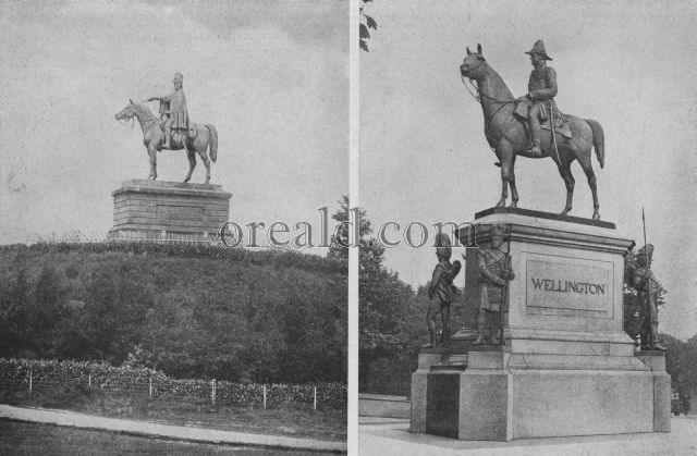 THE STATUE OF WELLINGTON AT ALDERSHOT, AND THAT AT HYDE PARK CORNER BY THE GREAT ARCH THAT BEARS HIS NAME THE STATUE OF WELLINGTON AT ALDERSHOT, AND THAT AT HYDE PARK CORNER BY THE GREAT ARCH THAT BEARS HIS NAME