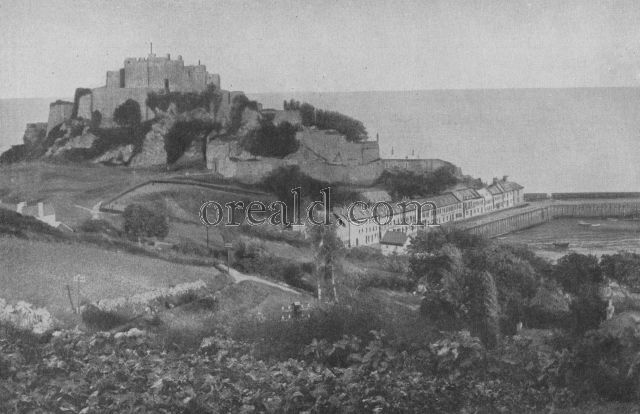 HIGH ON ITS ROCKY PROMONTORY STANDS MONT ORGUEIL CASTLE, NORMAN STRONGHOLD THAT BECAME TUDOR FORTRESS HIGH ON ITS ROCKY PROMONTORY STANDS MONT ORGUEIL CASTLE, NORMAN STRONGHOLD THAT BECAME TUDOR FORTRESS