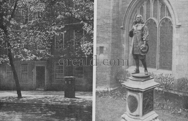 THE HOUSE IN BRICK COURT WHERE OLIVER GOLDSMITH DIED, AND THE STATUE TO JOHN MILTON AT S. GILES, CRIPPLEGATE THE HOUSE IN BRICK COURT WHERE OLIVER GOLDSMITH DIED, AND THE STATUE TO JOHN MILTON AT S. GILES, CRIPPLEGATE