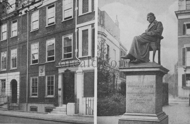CARLYLE, THE SAGE OF CHELSEA. HIS MONUMENT AND THE HOUSE IN CHEYNE ROW WHERE HE LIVED AND WROTE CARLYLE, THE SAGE OF CHELSEA. HIS MONUMENT AND THE HOUSE IN CHEYNE ROW WHERE HE LIVED AND WROTE