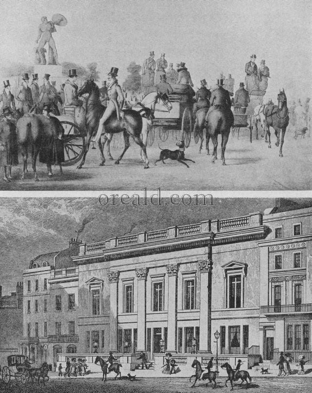 CROCKFORD'S CLUB IN ST. JAMES'S STREET, AND THE DANDIES OF HYDE PARK IN 1804 CROCKFORD'S CLUB IN ST. JAMES'S STREET, AND THE DANDIES OF HYDE PARK IN 1804
