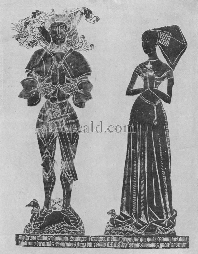 SIR R. SENTLEGER AND HIS BUTTERFLY HEAD-DRESS DAME AT ULCOMBE, IN KENT SIR R. SENTLEGER AND HIS BUTTERFLY HEAD-DRESS DAME AT ULCOMBE, IN KENT