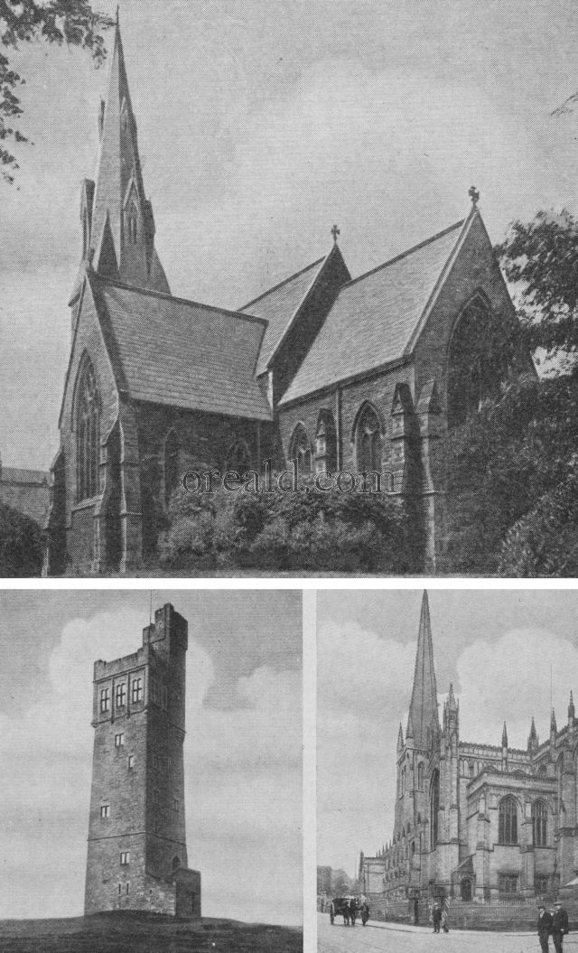 LANDMARKS AT HUDDERSHELD AND WAKEFIELD; DEWSBURY CHURCH AND PAULINUS LANDMARKS AT HUDDERSHELD AND WAKEFIELD; DEWSBURY CHURCH AND PAULINUS