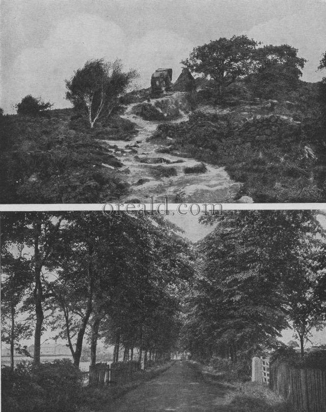 AN AVENUE AT DENTON, NEAR BURLEY, AND ADEL CRAGS ON THE MOOR AN AVENUE AT DENTON, NEAR BURLEY, AND ADEL CRAGS ON THE MOOR