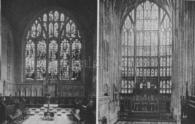 LATE PERPENDICULAR GLASS AT WADHAM COLLEGE, OXFORD, AND THE EAST WINDOW OF GLOUCESTER CATHEDRAL LATE PERPENDICULAR GLASS AT WADHAM COLLEGE, OXFORD, AND THE EAST WINDOW OF GLOUCESTER CATHEDRAL