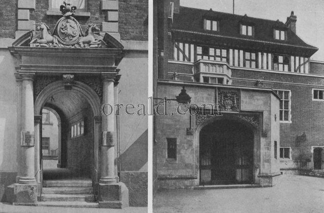 SEVENTEENTH CENTURY ENTRANCE TO APOTHECARIES' HALL AND THE HALL OF THE IRONMONGERS' COMPANY SEVENTEENTH CENTURY ENTRANCE TO APOTHECARIES' HALL AND THE HALL OF THE IRONMONGERS' COMPANY