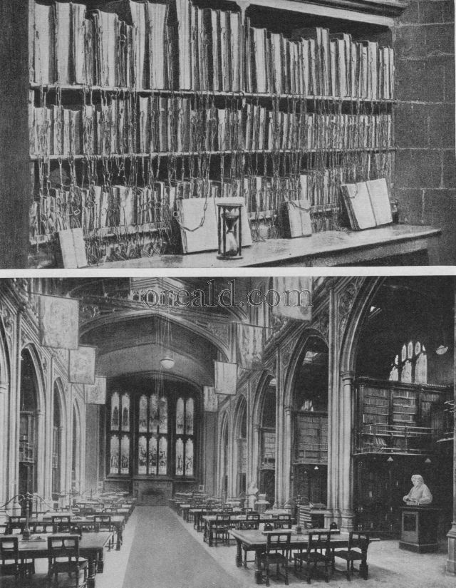 FAMOUS LIBRARY OF LONDON'S GUILDHALL AND CHAINED BOOKS AT HEREFORD FAMOUS LIBRARY OF LONDON'S GUILDHALL AND CHAINED BOOKS AT HEREFORD