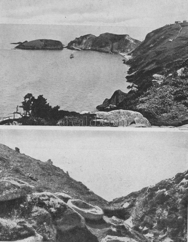 ON LUNDY: THE DEVIL'S PUNCHBOWL AND THE LANDING PLACE ON LUNDY: THE DEVIL'S PUNCHBOWL AND THE LANDING PLACE
