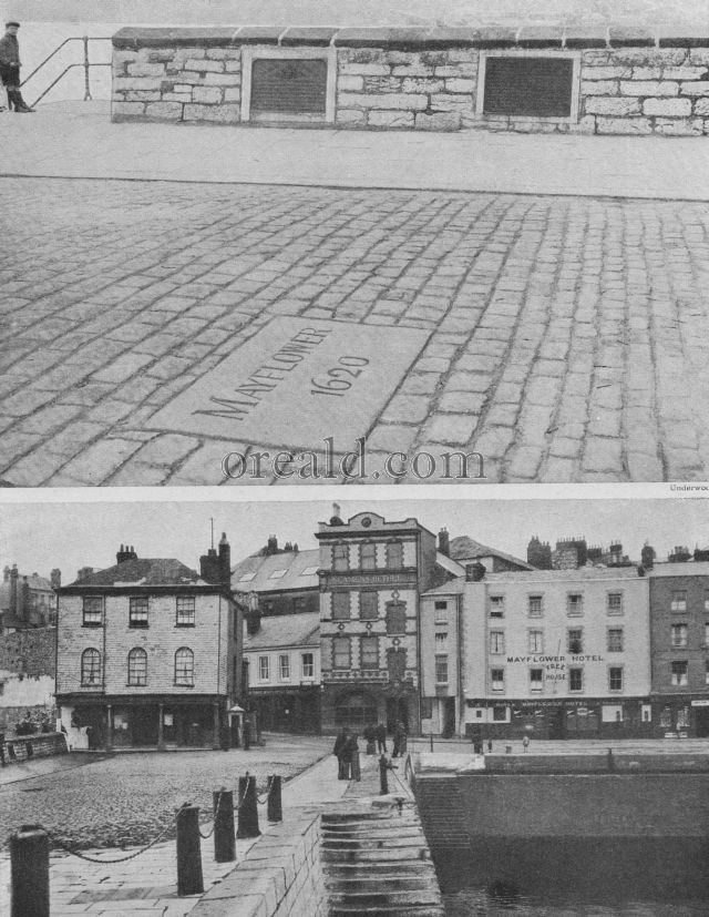 THE HISTORIC QUAY OF 'THE HARD' AT PLYMOUTH, WHENCE THE MAYFLOWER SAILED THE HISTORIC QUAY OF 'THE HARD' AT PLYMOUTH, WHENCE THE MAYFLOWER SAILED
