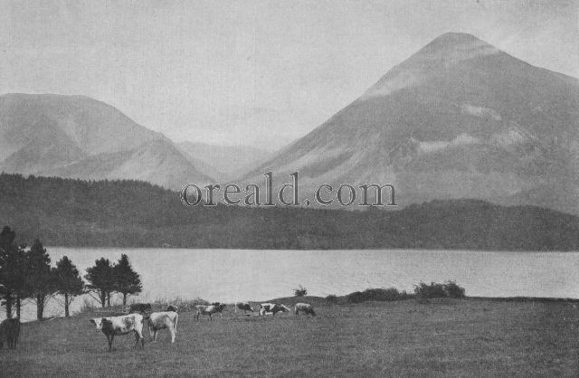 OVERLOOKING CRUMMOCK WATER FROM THE EAST WITH GRASSMOOR ON THE FARTHER SIDE OVERLOOKING CRUMMOCK WATER FROM THE EAST WITH GRASSMOOR ON THE FARTHER SIDE