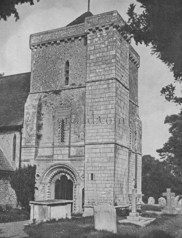NORMAN TOWER OF THE CHURCH AT CLUMPING IN SUSSEX NORMAN TOWER OF THE CHURCH AT CLUMPING IN SUSSEX