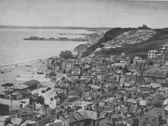 OUR JOURNEY'S END: HASTINGS FROM THE EAST HILL OUR JOURNEY'S END: HASTINGS FROM THE EAST HILL