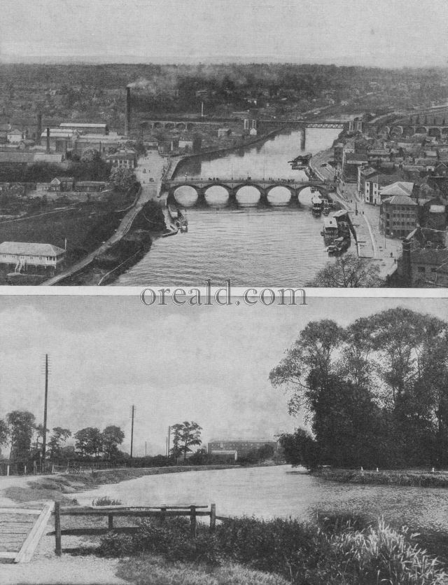 BY THE BANKS OF THE TRENT NEAR NEWARK: THE SEVERN FROM WORCESTER'S CATHEDRAL TOWER BY THE BANKS OF THE TRENT NEAR NEWARK: THE SEVERN FROM WORCESTER'S CATHEDRAL TOWER