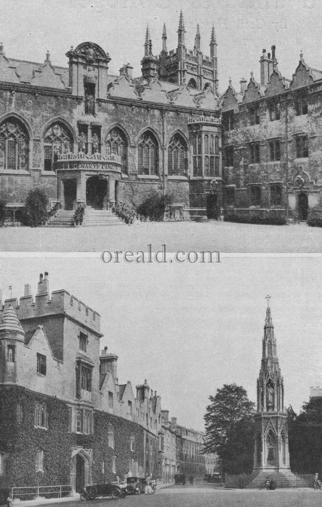 BALLIOL COLLEGE AND THE MARTYRS' MEMORIAL: ORIEL'S FRONT QUADRANGLE BALLIOL COLLEGE AND THE MARTYRS' MEMORIAL: ORIEL'S FRONT QUADRANGLE