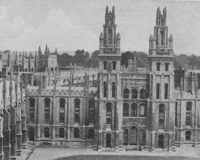 HAWKSMOOR'S TWIN TOWERS IN THE NORTH QUADRANGLE OF ALL SOULS HAWKSMOOR'S TWIN TOWERS IN THE NORTH QUADRANGLE OF ALL SOULS