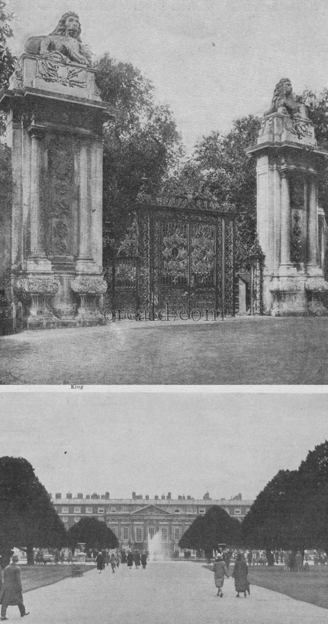 HAMPTON COURT PALACE: THE EAST FRONT AND THE LION GATES HAMPTON COURT PALACE: THE EAST FRONT AND THE LION GATES