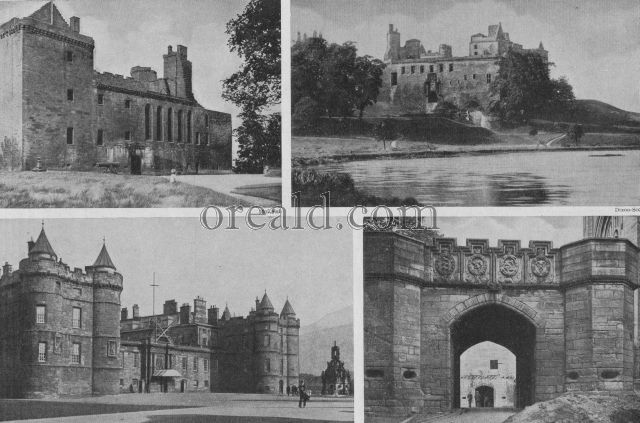 HOLYROOD'S GREY WALLS AND THE NOBLE REMAINS OF ROYAL LINLITHGOW, RUINED IN THE '45 HOLYROOD'S GREY WALLS AND THE NOBLE REMAINS OF ROYAL LINLITHGOW, RUINED IN THE '45