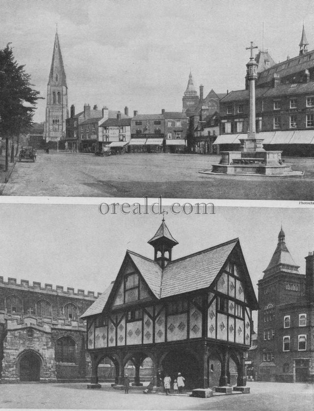 THE MARKET PLACE OF MARKET HARBOROUGH, A FAMOUS HUNTING CENTRE THE MARKET PLACE OF MARKET HARBOROUGH, A FAMOUS HUNTING CENTRE