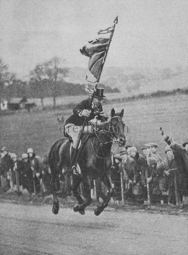 ONE OF SCOTLAND'S CUSTOMS: RIDING THE MARCHES AT HAWICK ONE OF SCOTLAND'S CUSTOMS: RIDING THE MARCHES AT HAWICK