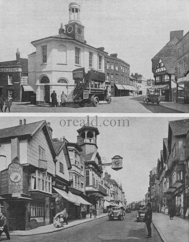 GUILDFORD TOWN HALL AND THE WHITE MARKET HOUSE OF GODALMING GUILDFORD TOWN HALL AND THE WHITE MARKET HOUSE OF GODALMING