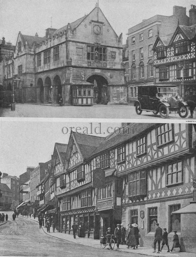 ELIZABETHAN MARKET HALL AND THE UNICORN IN WYLE COP ELIZABETHAN MARKET HALL AND THE UNICORN IN WYLE COP