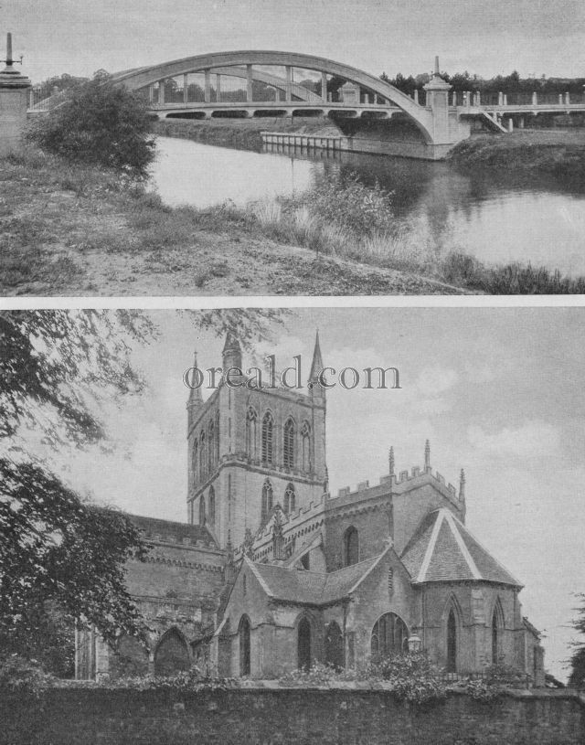 Pershore Abbey Church and Evesham new Bridge Pershore Abbey Church and Evesham new Bridge