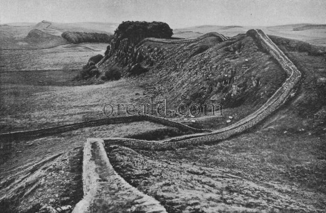The Wall on its way Eastward to Borcovicus, passing a Mile-Castle The Wall on its way Eastward to Borcovicus, passing a Mile-Castle