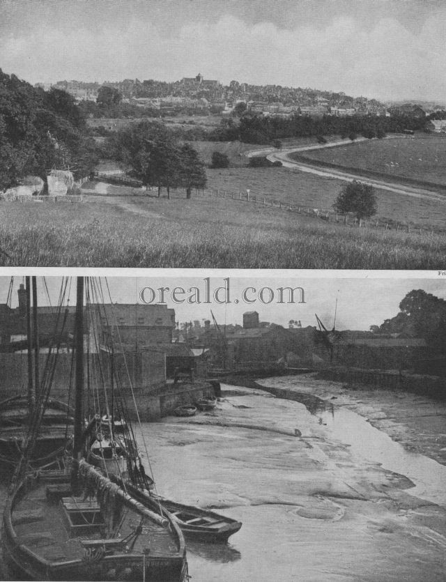 Faversham and its Creek, and Rye from Leasam Hill Faversham and its Creek, and Rye from Leasam Hill