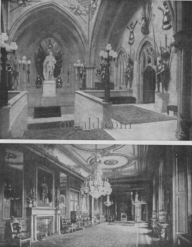 ARMED FIGURES GUARD THE STAIRWAY LEADING TO THE SPLENDID THRONE ROOM ARMED FIGURES GUARD THE STAIRWAY LEADING TO THE SPLENDID THRONE ROOM
